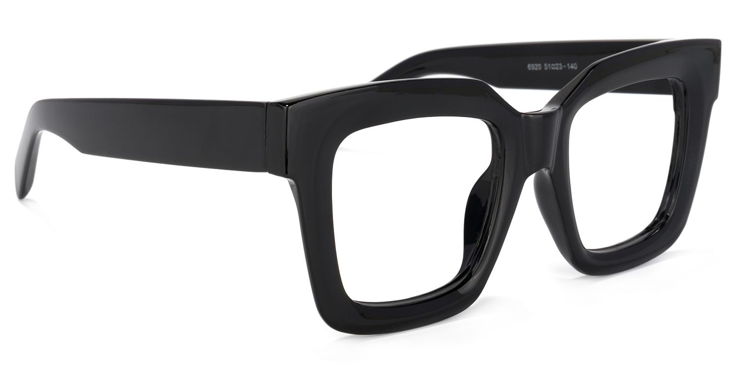 Trinity Square Black Glasses | ZEELOOL Canada2