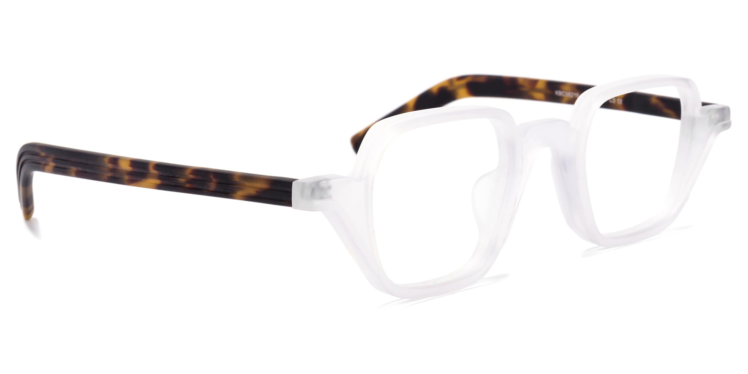 Yasin Square White Glasses | ZEELOOL Canada2