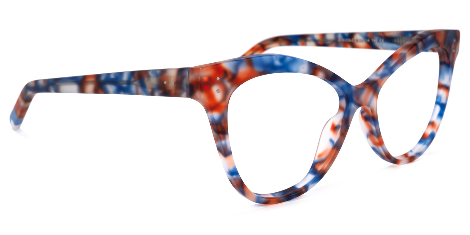 Eschwege Cateye Blue-Floral Glasses | ZEELOOL Canada2