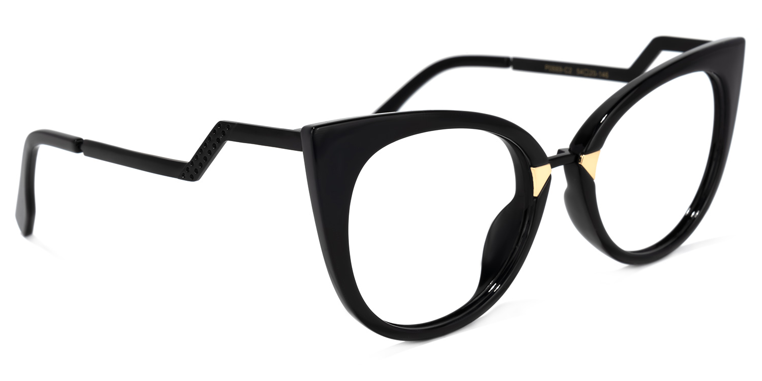 Cat Eye Black Glasses | ZEELOOL Canada Eyeglass Frame2