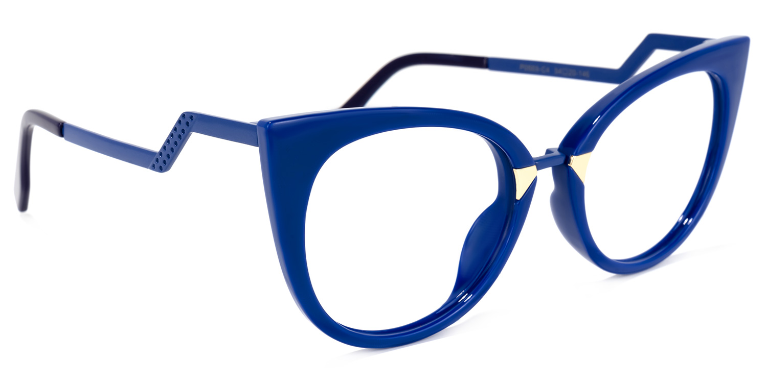 Cat Eye Blue Glasses | ZEELOOL Canada2