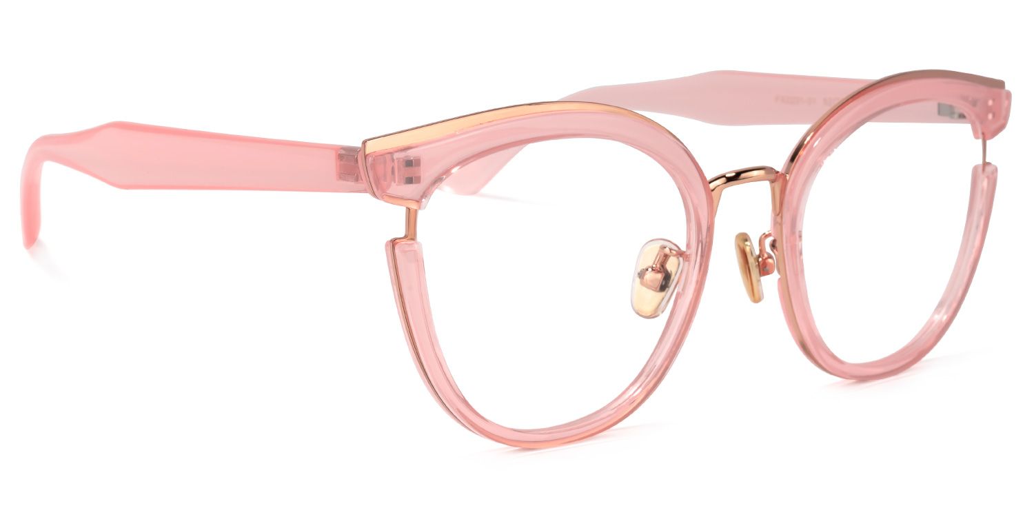 Eleanore Cat Eye Pink Frame Glasses | ZEELOOL Canada2