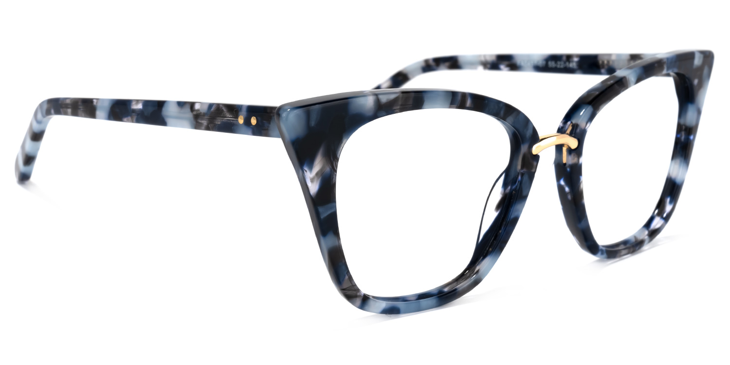 Martha Cat Eye Blue-Tortoise Glasses | ZEELOOL Canada2