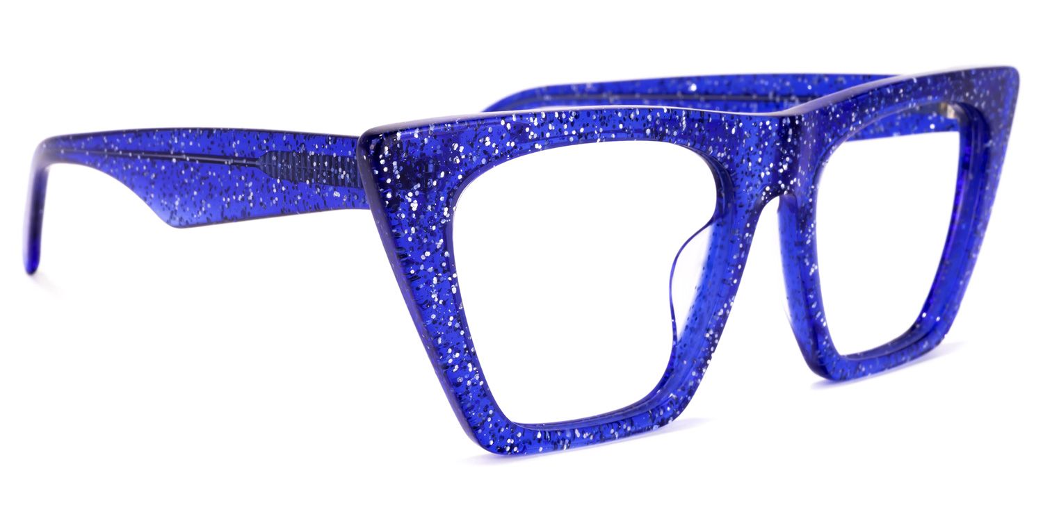 Cecile Cat Eye Blue Glasses | ZEELOOL Canada2