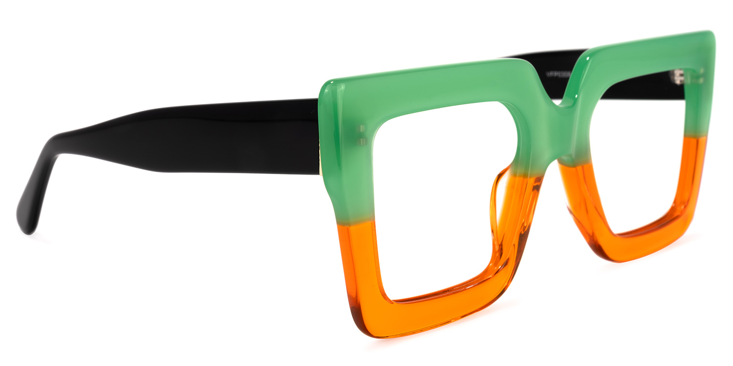 Brandon Square Orange Glasses | ZEELOOL Canada2