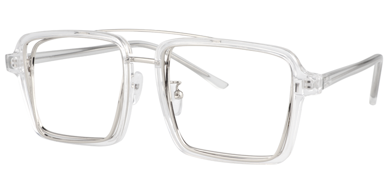 Aviator Clear-Silver Glasses | ZEELOOL Canada2