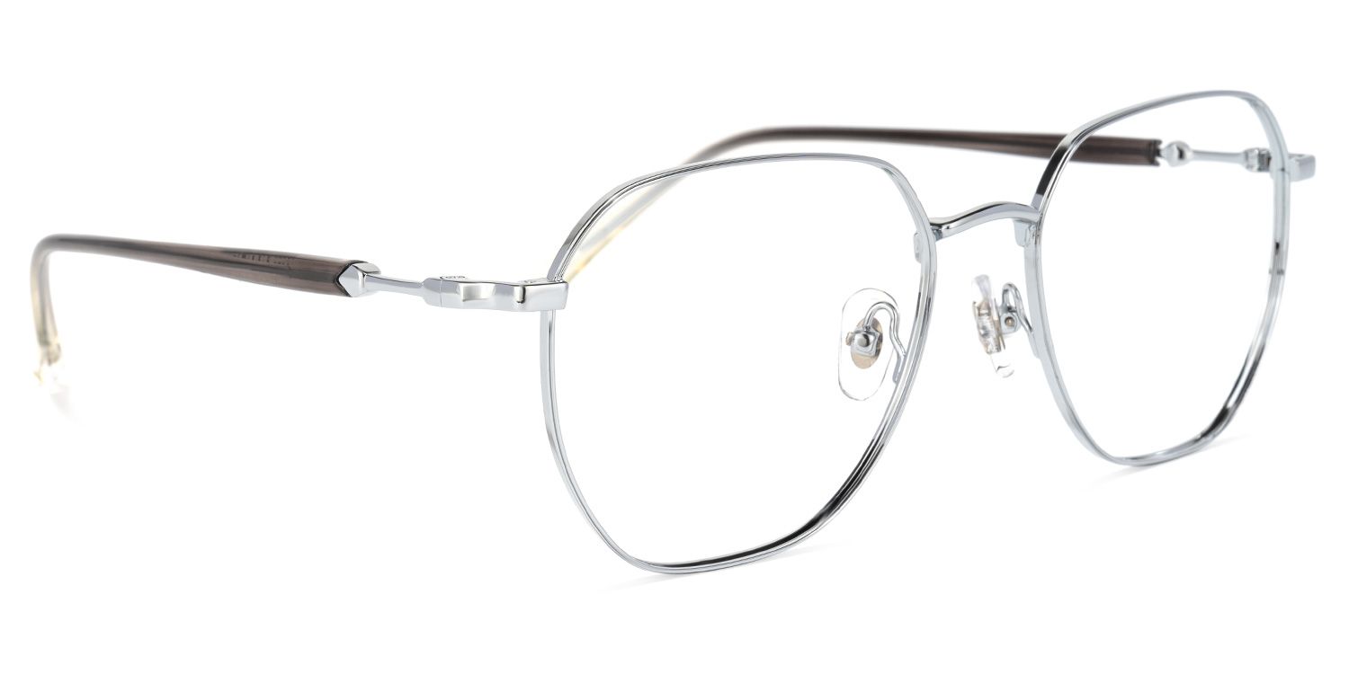 Veronica Geometric Silver Glasses | ZEELOOL Canada2