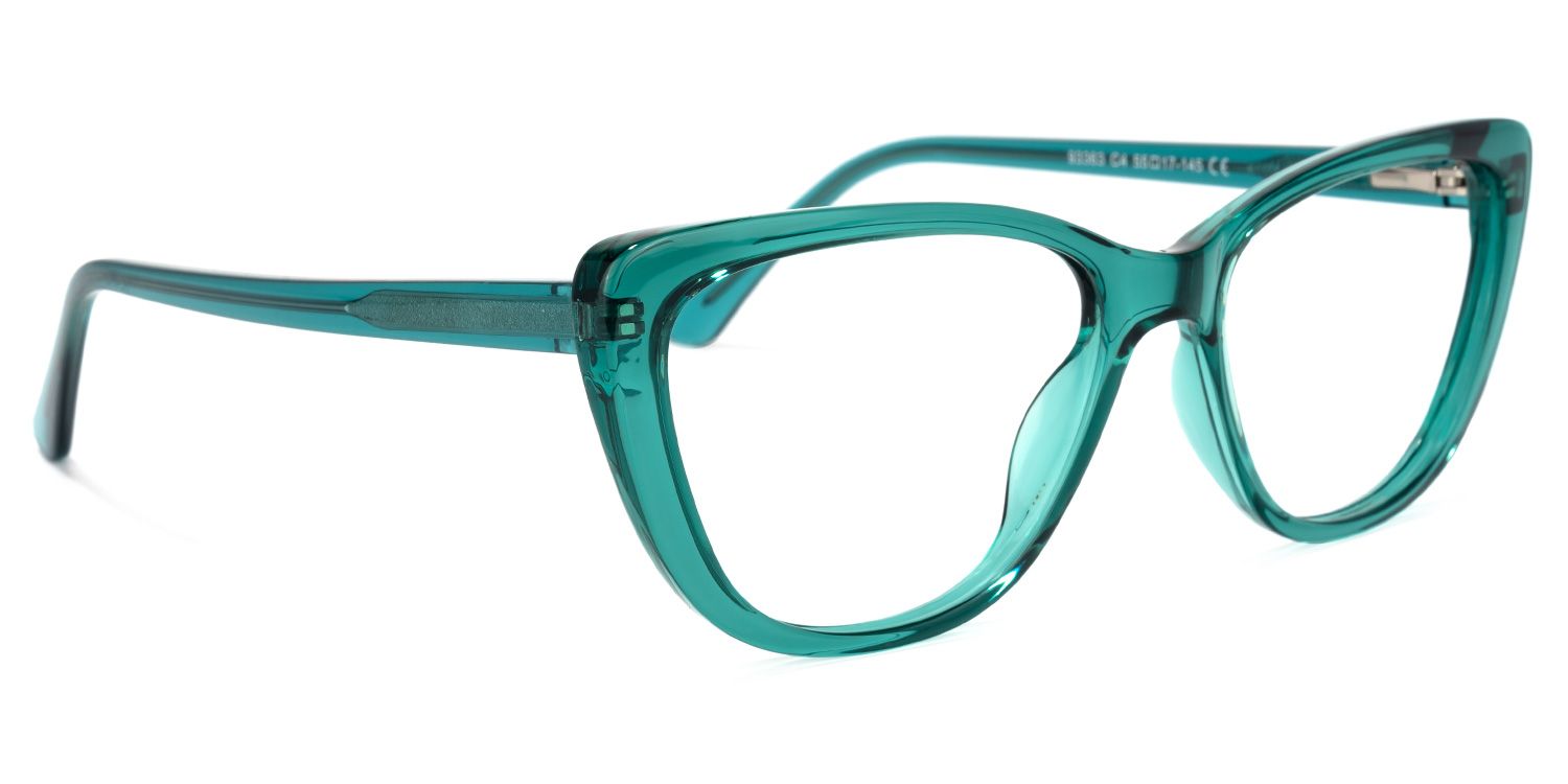 Qamar Cateye Peacock-Blue Glasses | ZEELOOL Canada2
