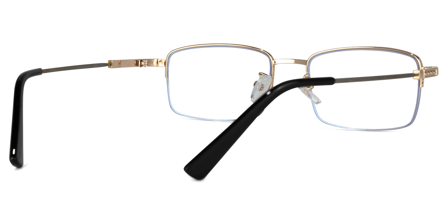 Baggett Rectangle Gold Glasses | ZEELOOL Canada3