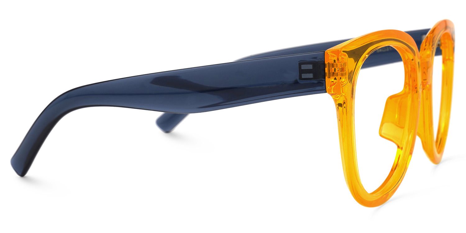 Harrell Square Orange Glasses | ZEELOOL Canada2