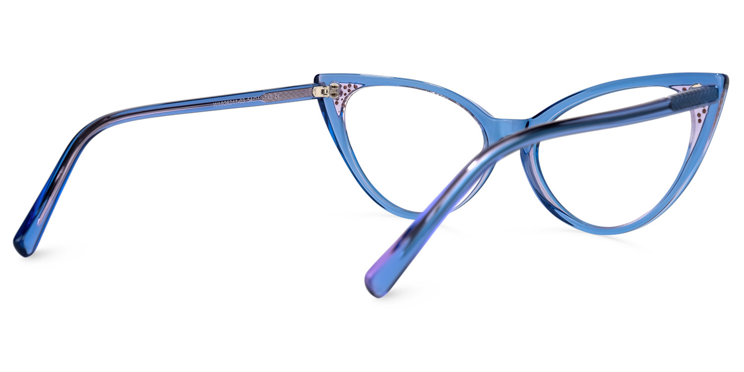 Renay Cateye Blue Glasses | ZEELOOL Canada3