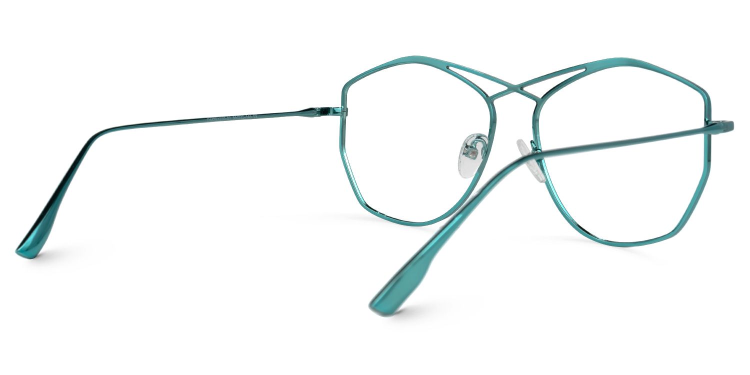 Raven Geometric Green Glasses | ZEELOOL Canada3