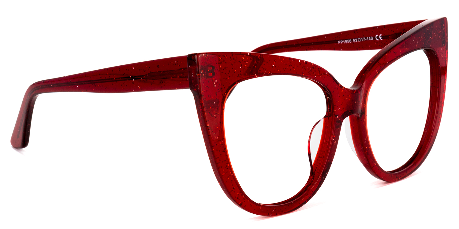 Trenton Cateye Red Glasses | ZEELOOL Canada2