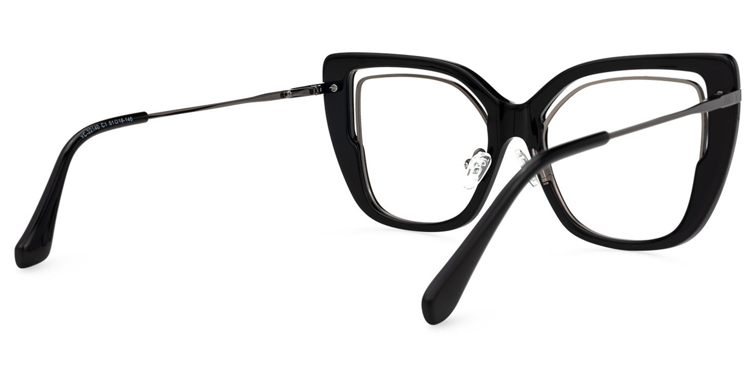 Celene Square Black Glasses | ZEELOOL Canada3