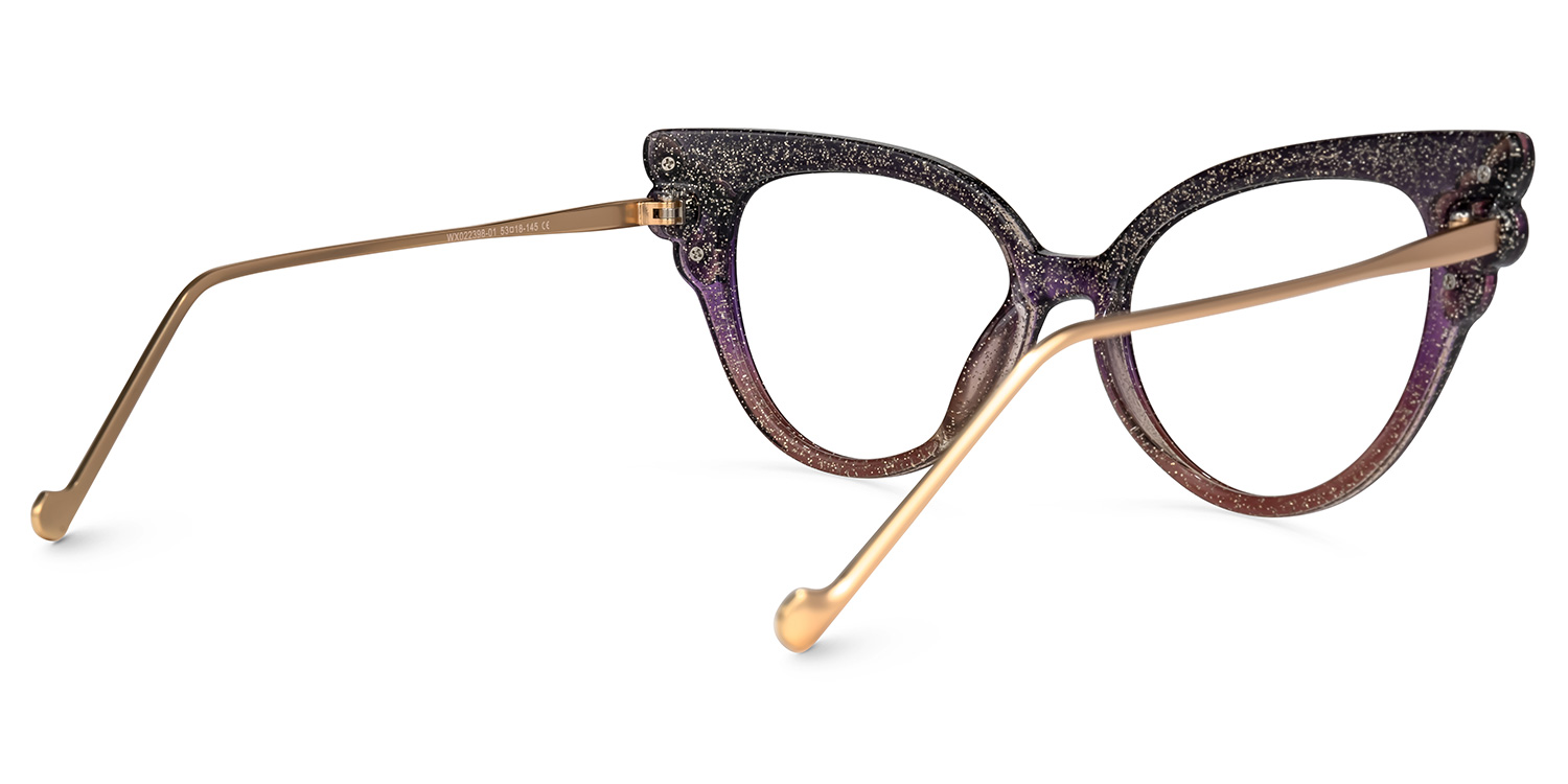 Mwaka Cateye Purple Glasses3