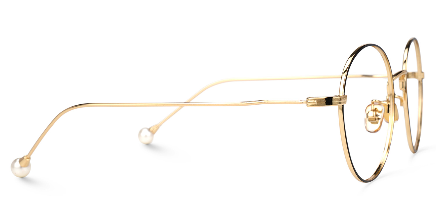 Kristina Round Black Glasses2