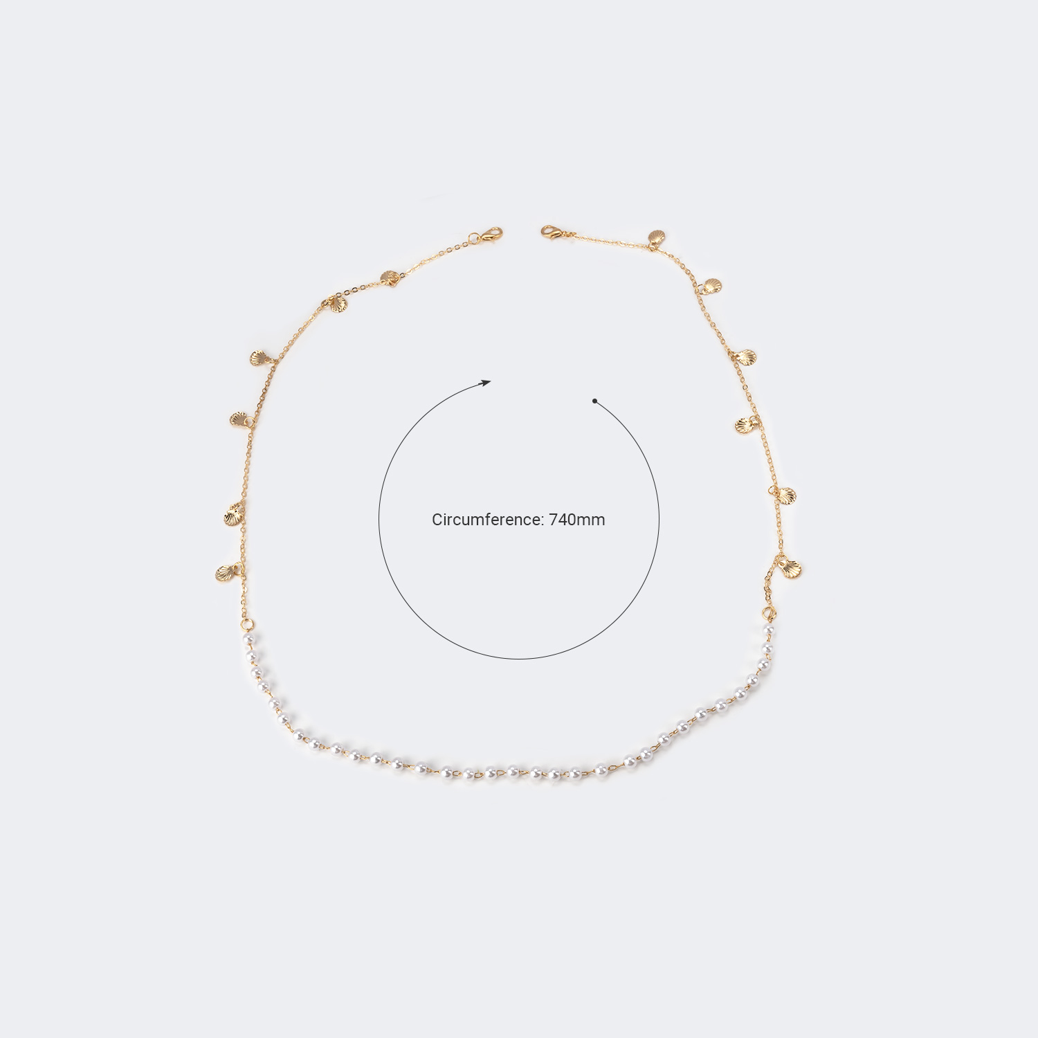 Fashion Pearl Non-slip Metal Chains2