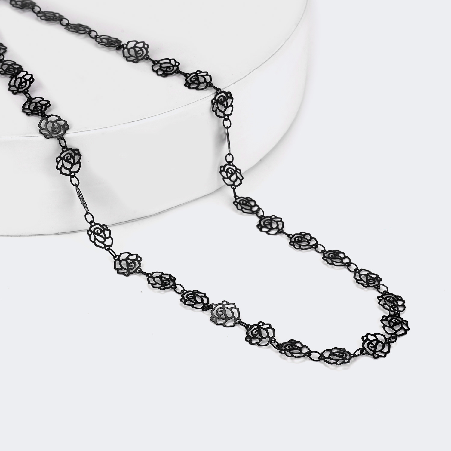 Distinctive Black Flower Shape Chains | ZEELOOL Canada0