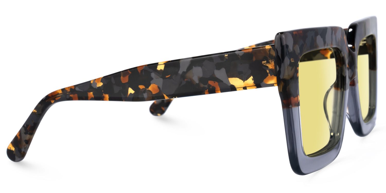 Brandon Square Gray Sunglasses and Two-tone Frames2