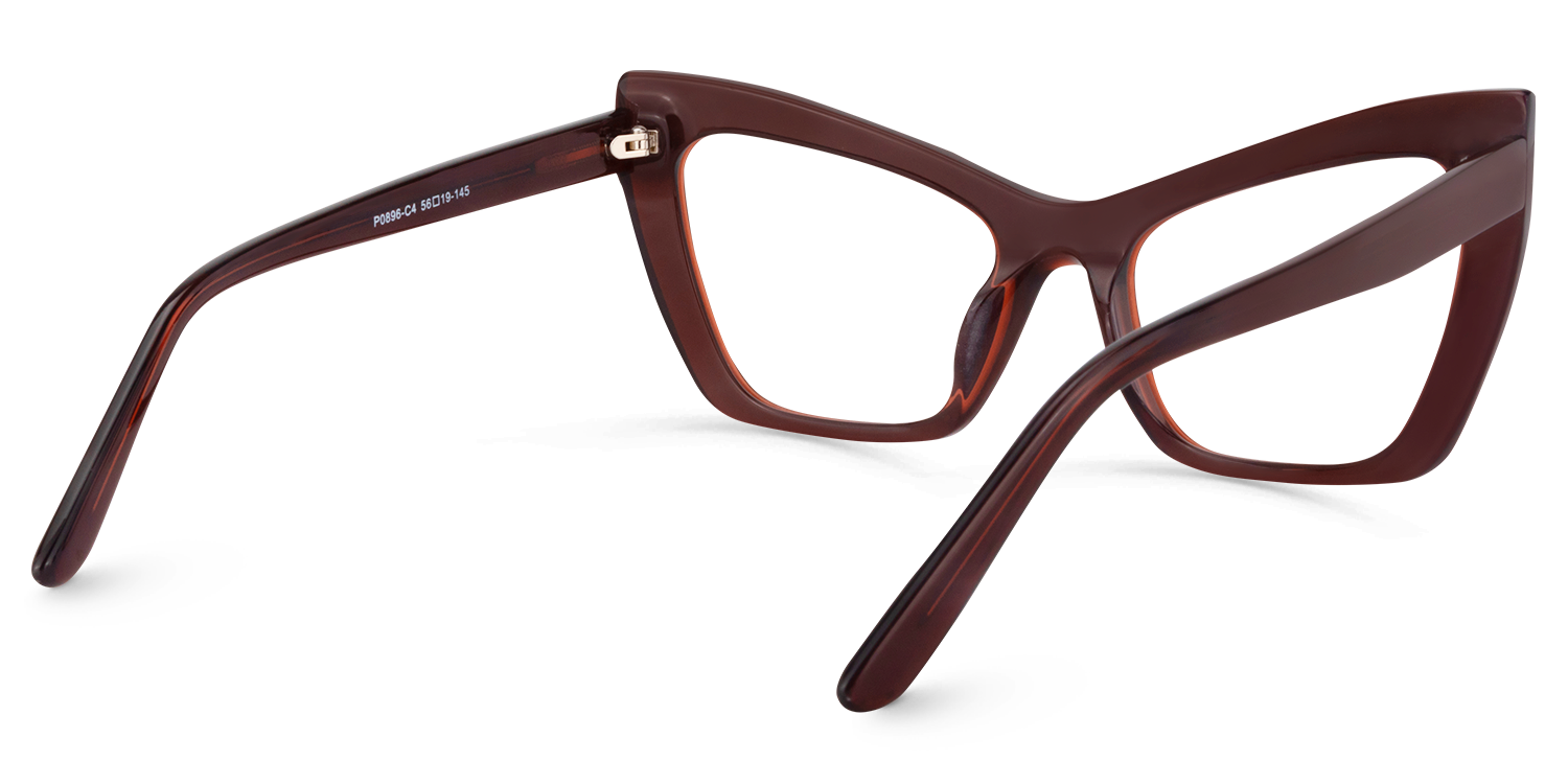 Driscoll Cateye Dark-Red Glasses | ZEELOOL Canada4