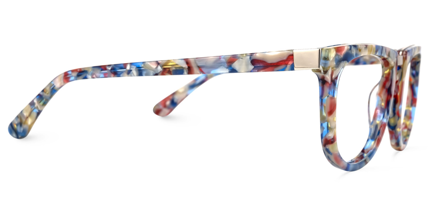 Dechan Square Blue-Floral Glasses | ZEELOOL Canada2
