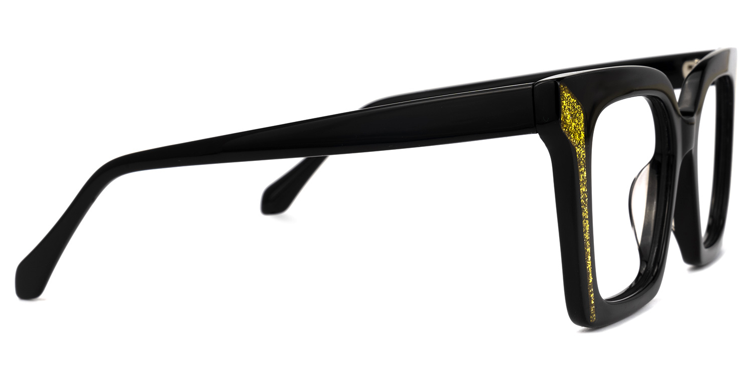 Khadra Square Black Glasses2