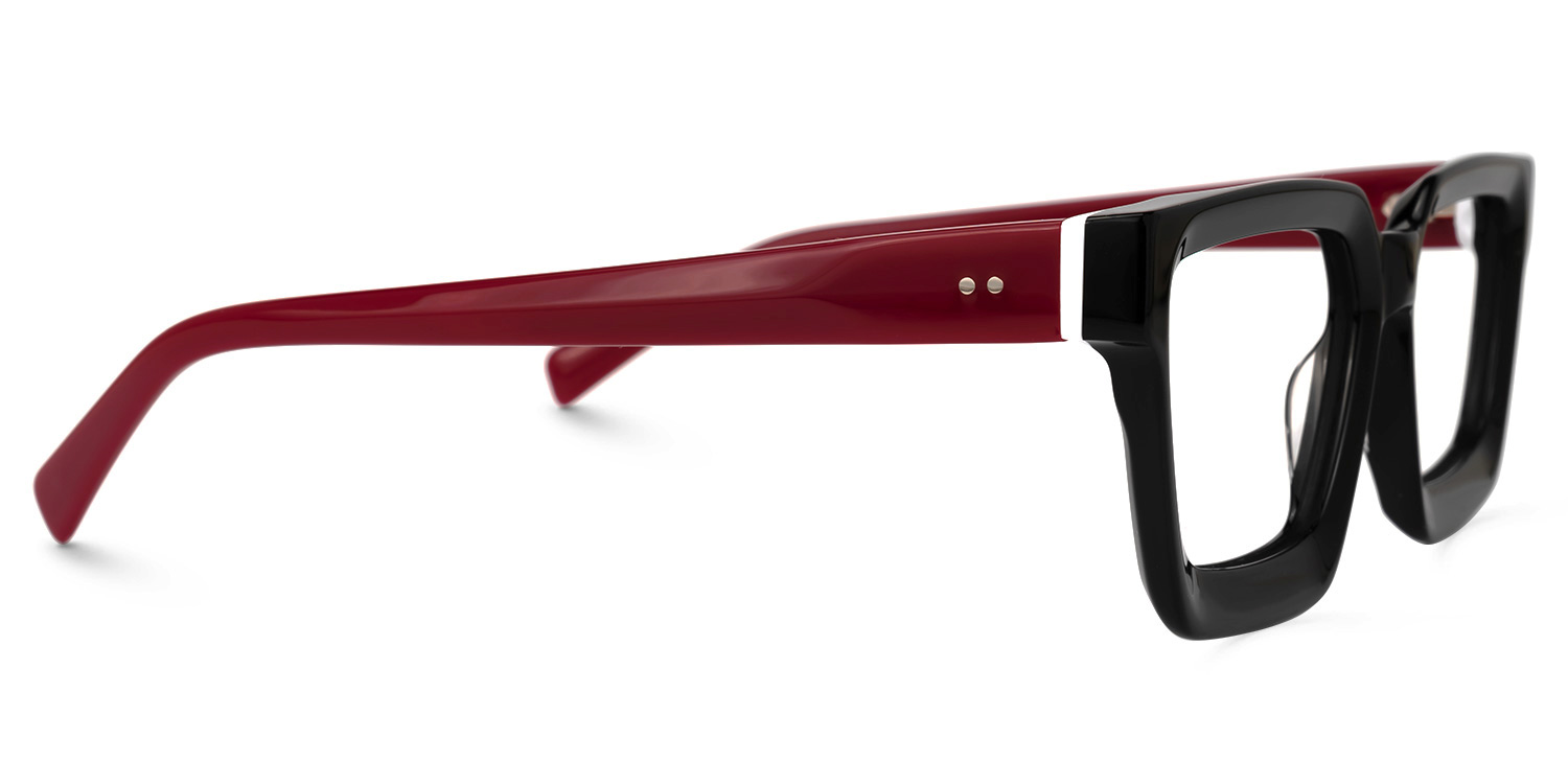 Bean Square Black Glasses | ZEELOOL Canada2