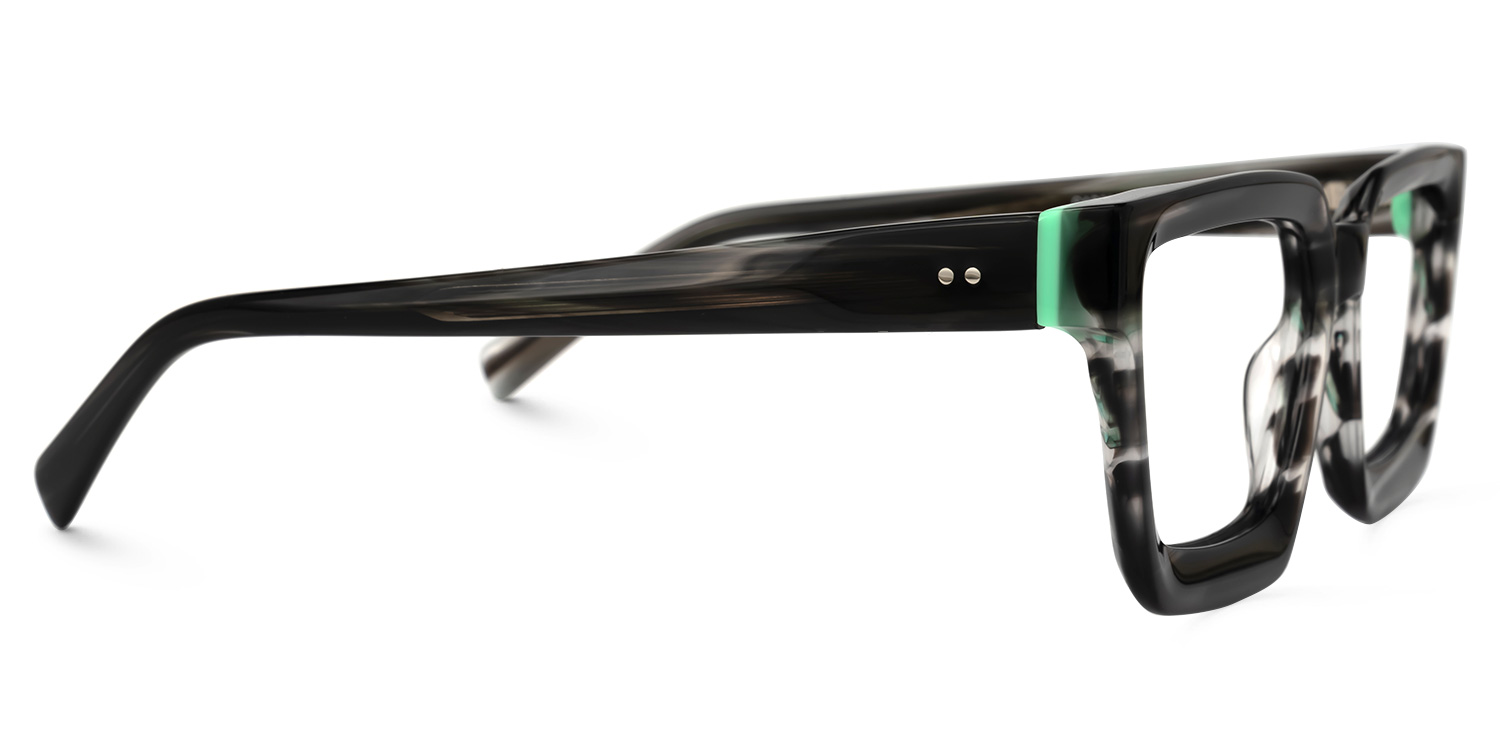 Bean Square Dark-Gray Glasses | ZEELOOL Canada2