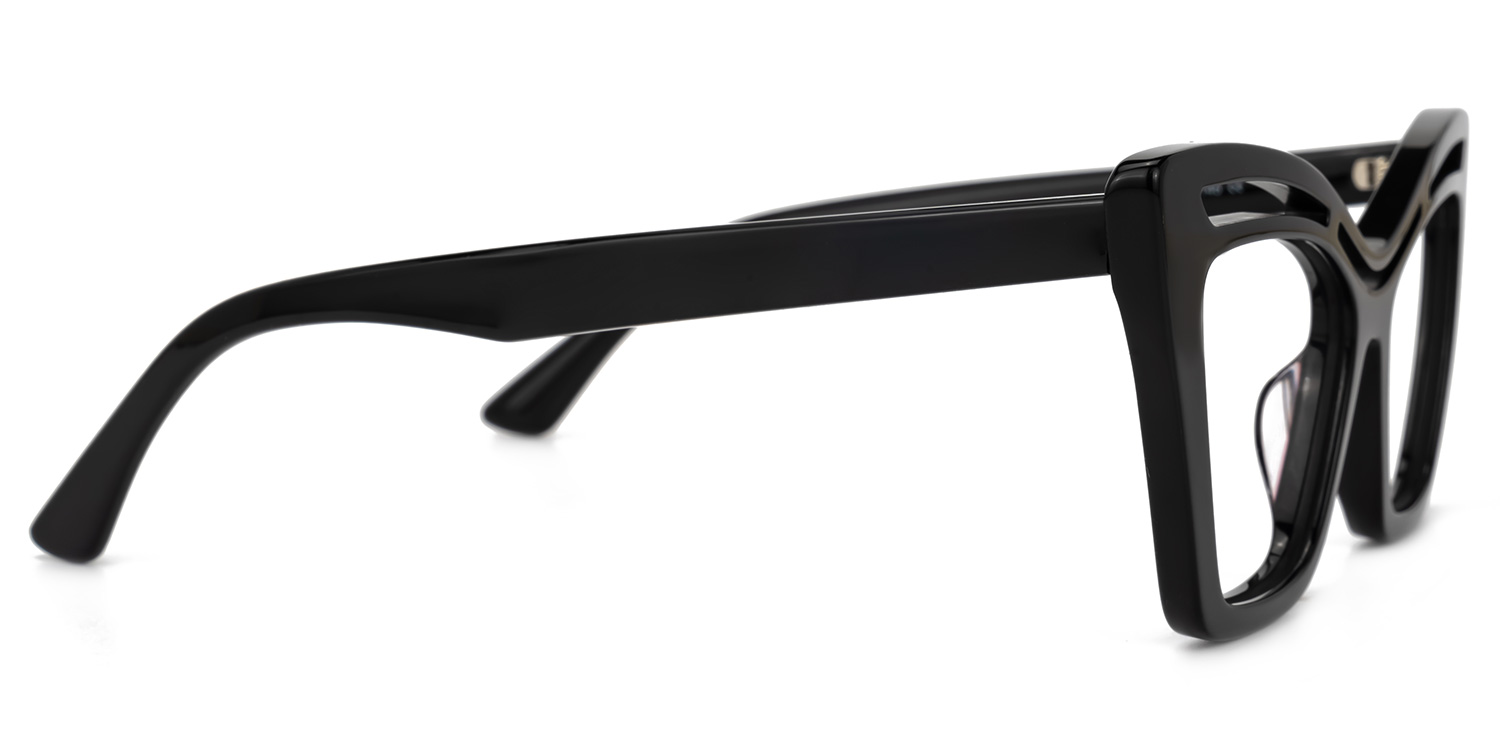 Arsolon Cateye Black Glasses2