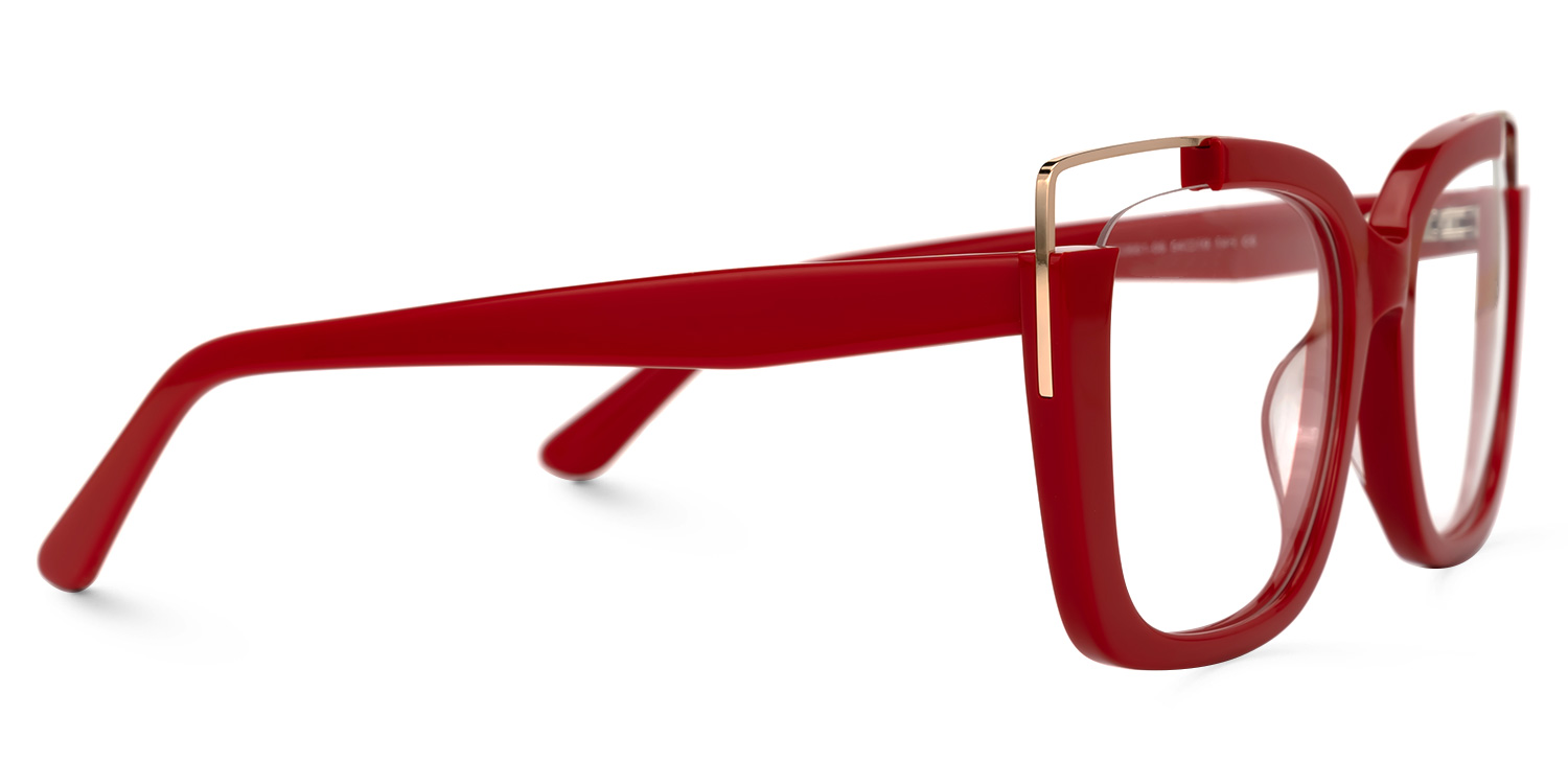 Dortch Square Red Glasses | ZEELOOL Canada2