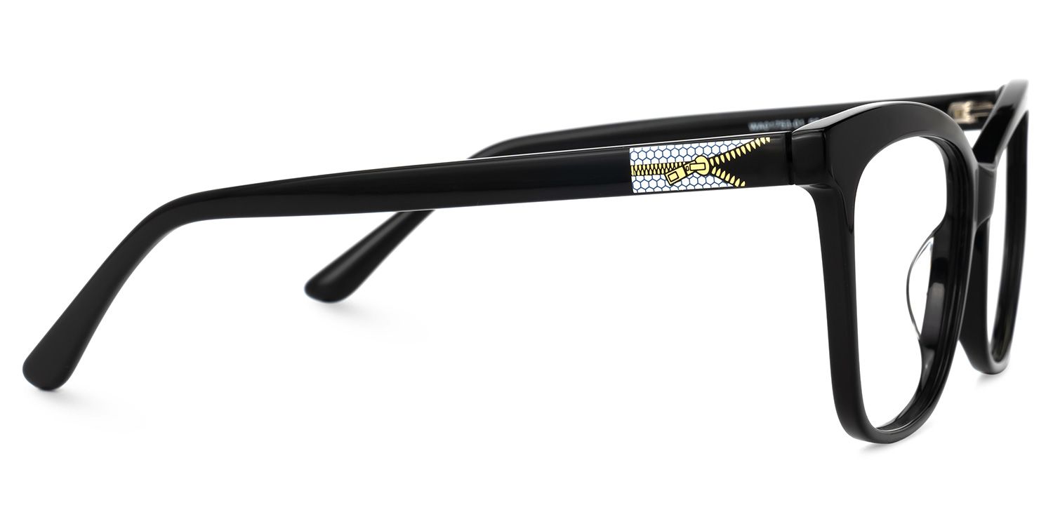 Alfred Butterfly Black Square Frame Glasses | ZEELOOL Canada2