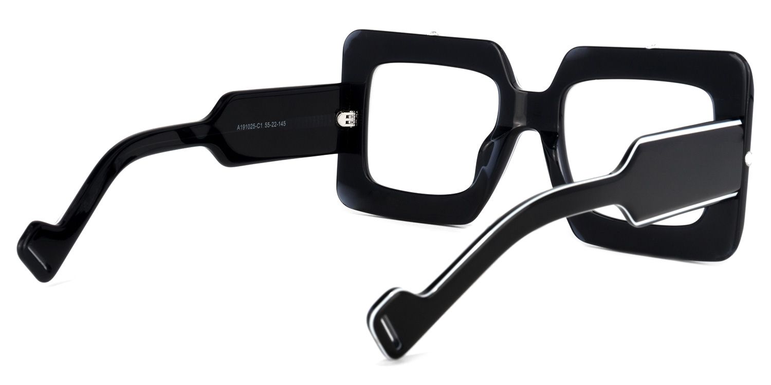 Yuri Square Black Glasses | ZEELOOL Canada4