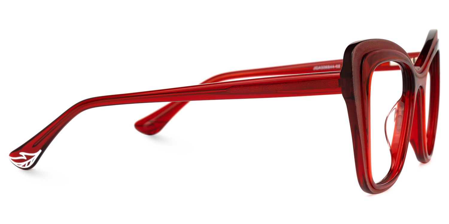 Youness Cateye Red Glasses | ZEELOOL Canada2