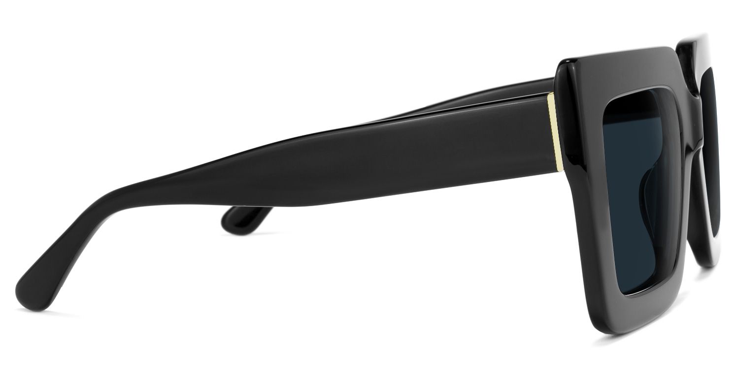 Brandon Square Black Sunglasses for Women & Men | ZEELOOL CA2