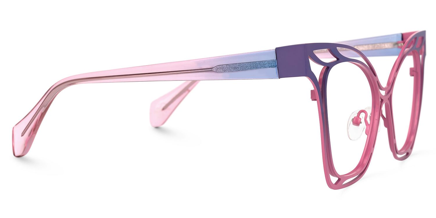 Cini Square Pink Glasses | ZEELOOL Canada2