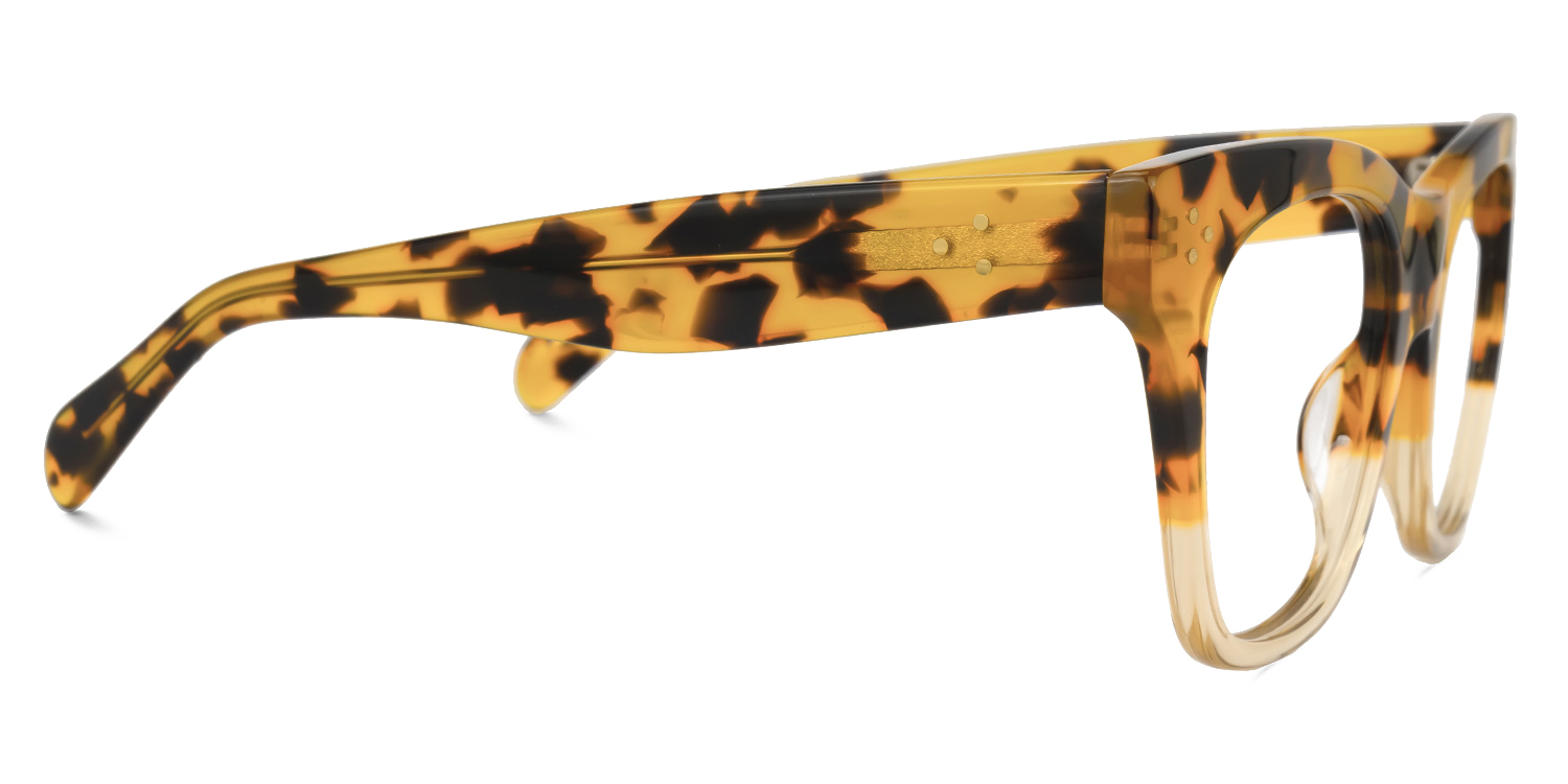 Tandy Rectangle Tortoise Two-Tone Eyeglasses | ZEELOOL Canada2