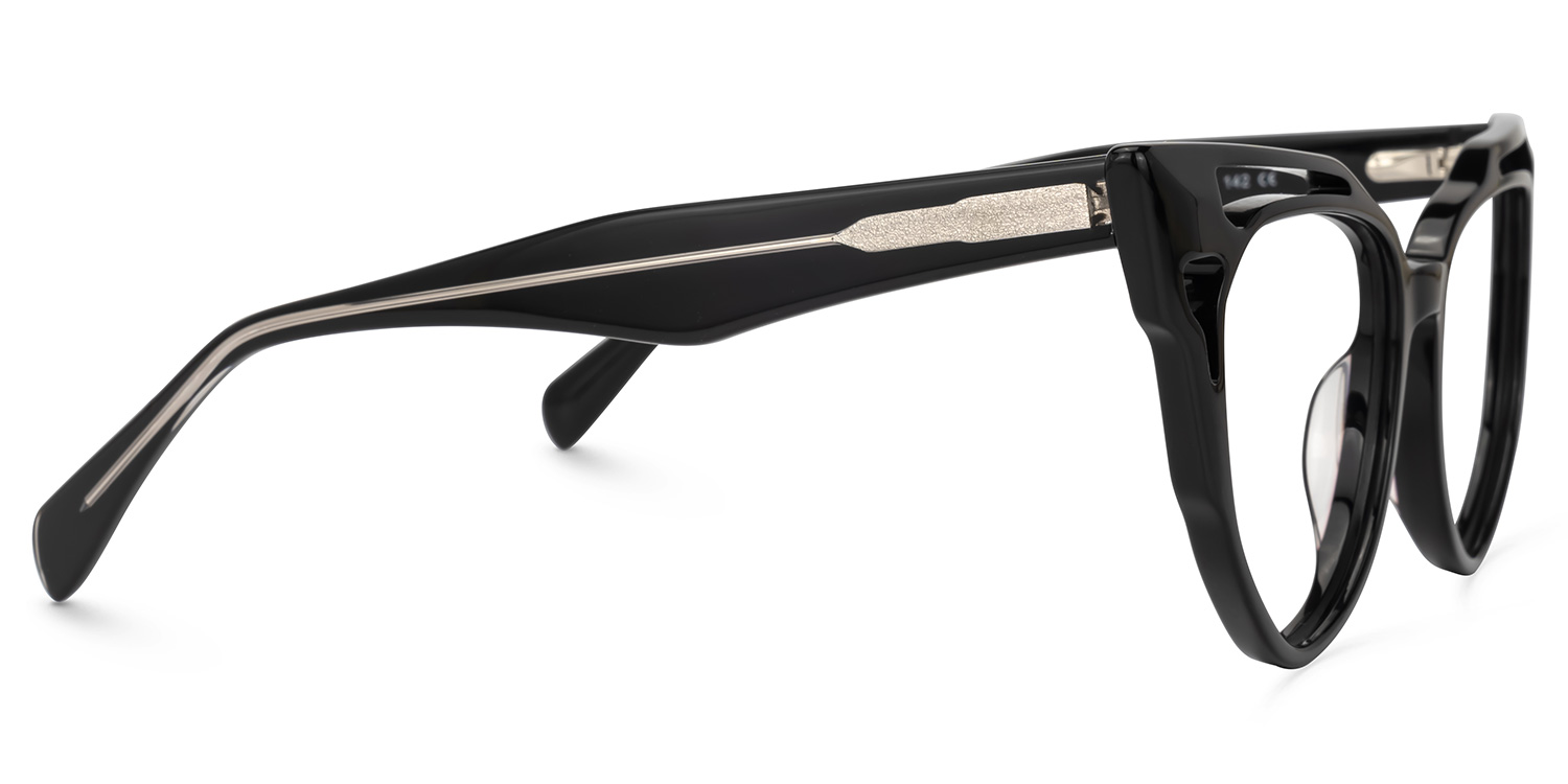 Adiari Cateye Black Glasses2