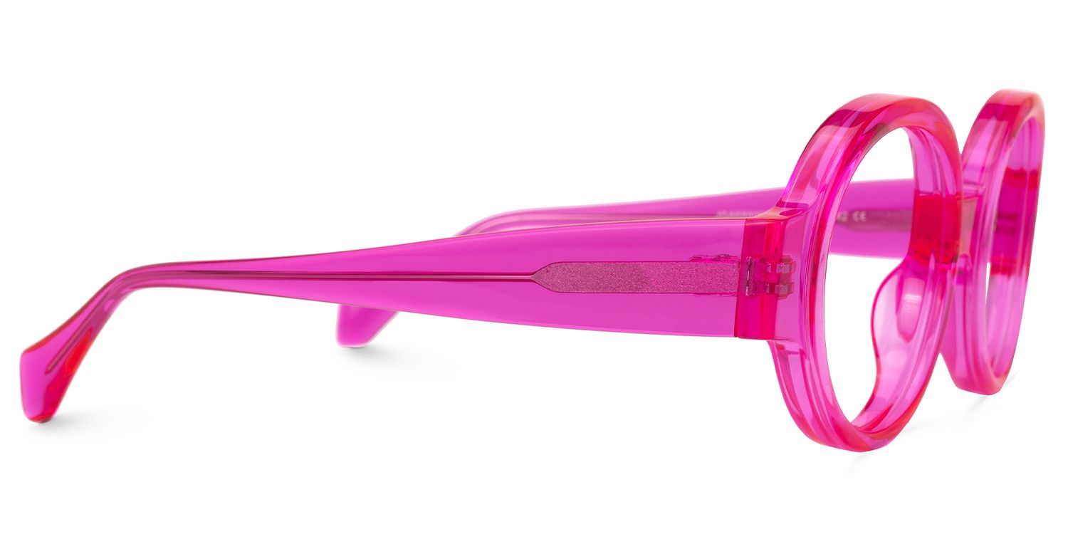 Dorrejo Round Bright-Pink Glasses | ZEELOOL Canada2