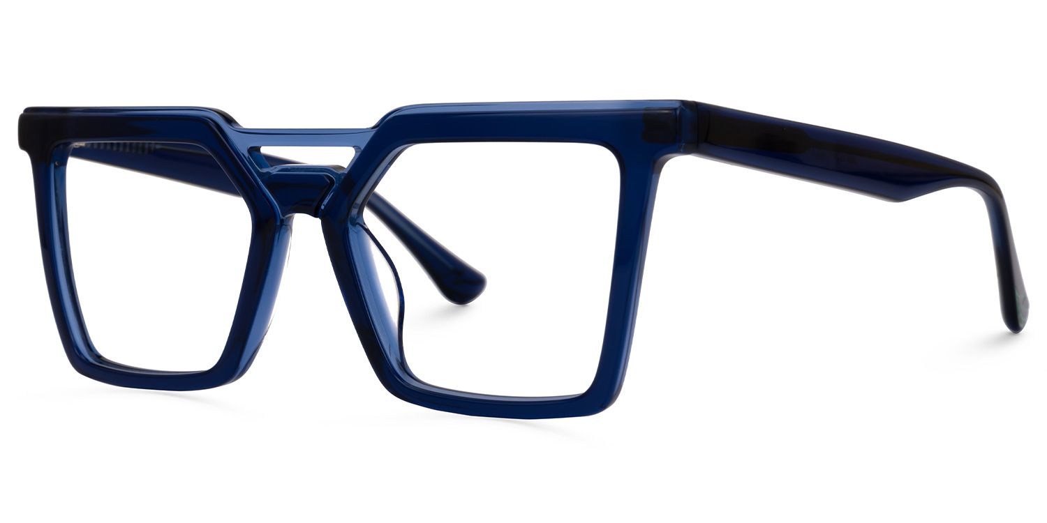 Demar Square Blue Glasses | ZEELOOL Canada1