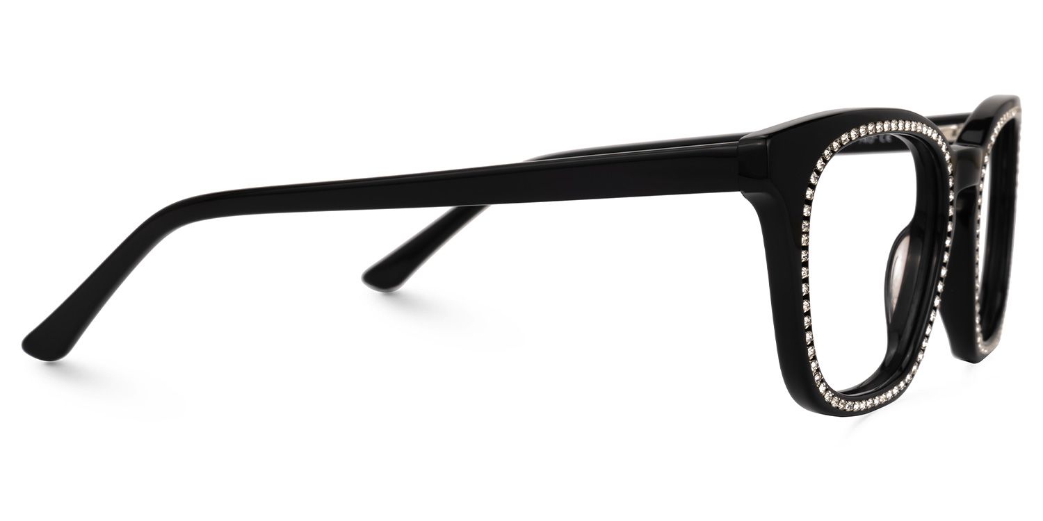 Ziva Square Black Glasses | ZEELOOL Canada2