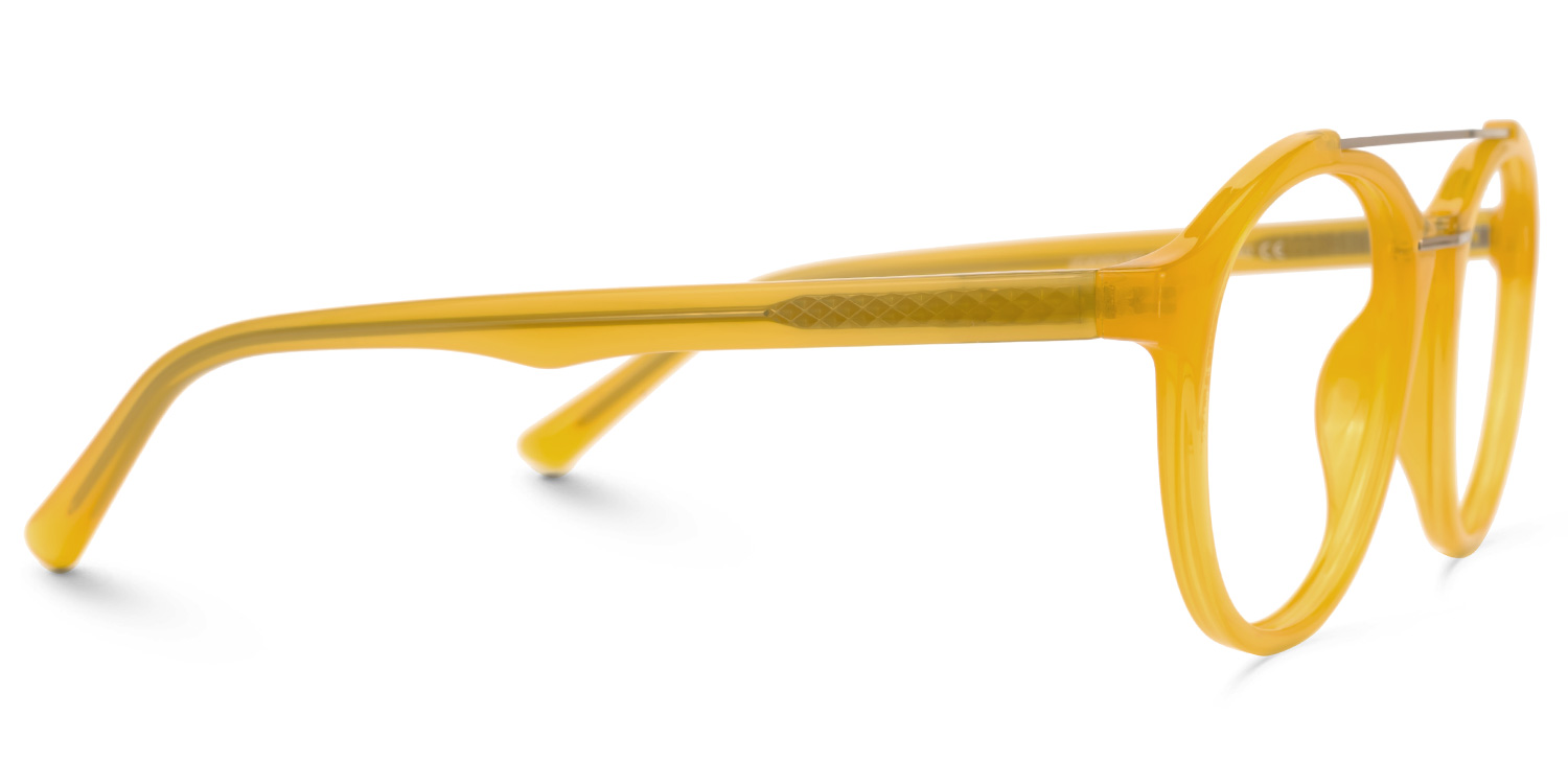 Lee Round Yellow Glasses | ZEELOOL Canada2