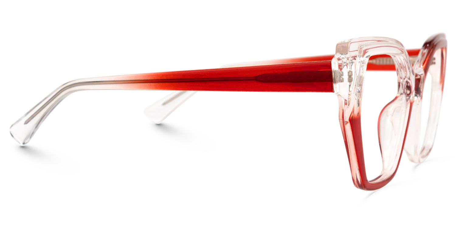 Lorena Geometric Red Glasses | ZEELOOL Canada2