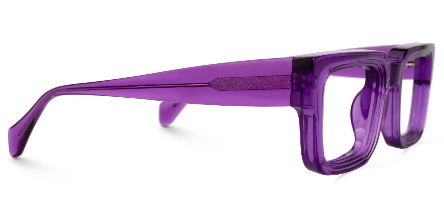 Glaucia Square Purple Glasses | ZEELOOL Canada2
