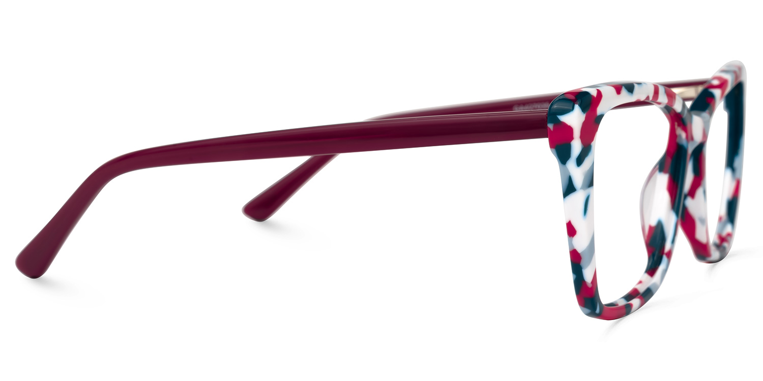 Fountain Cateye Blue-Red Glasses | ZEELOOL Canada2