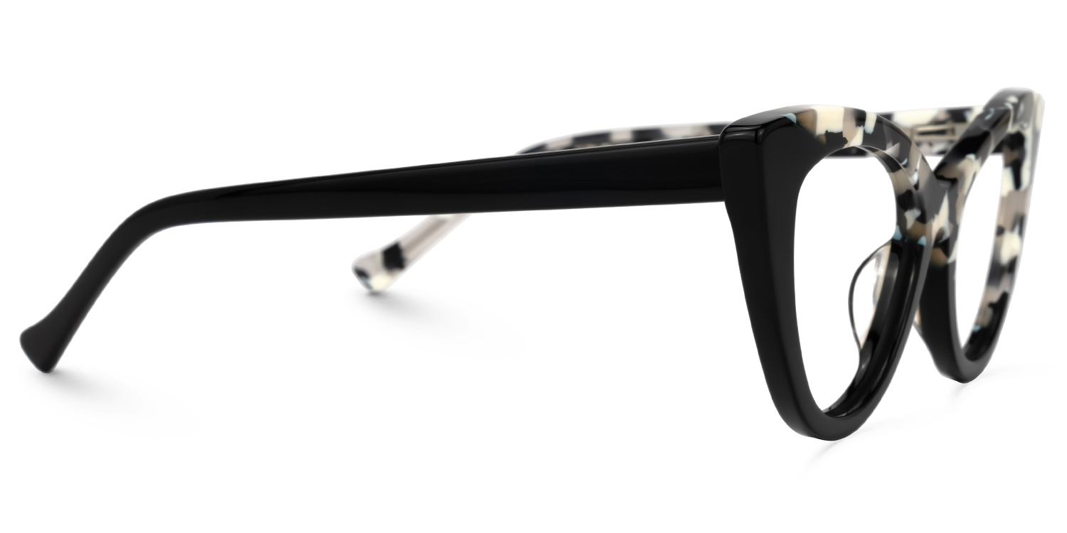 Maxine Cateye Black Glasses2