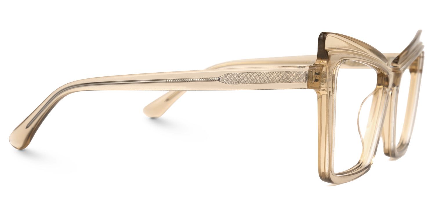 Conie Cateye Beige Glasses | ZEELOOL Canada2