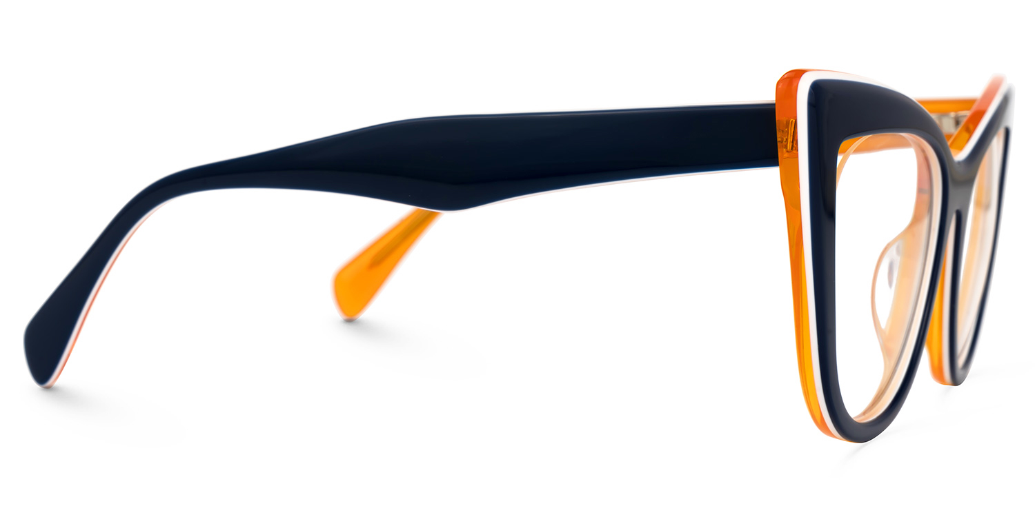 Aecila Cateye Dark-Blue Glasses | ZEELOOL Canada2