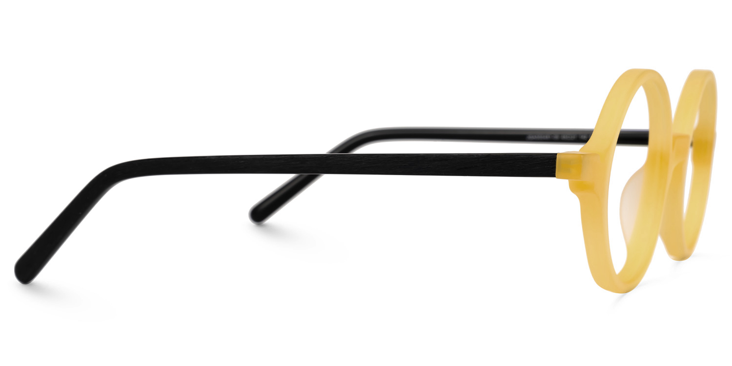 Otto Round Yellow Glasses2