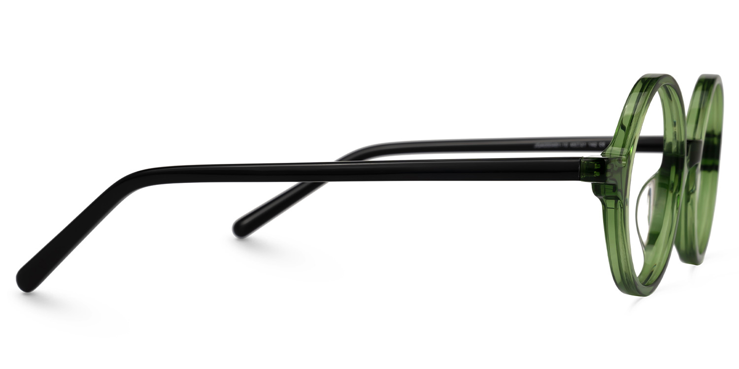 Otto Round Green Glasses2