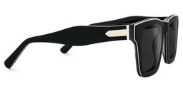 Riley Rectangle Dark-Gray Sunglasses2